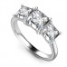 Classic Princess Diamond Trilogy Ring