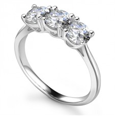 Elegant Round Diamond Trilogy Ring