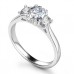 Elegant Oval Diamond Trilogy Ring