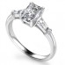 Classic Radiant & Baguette Diamond Trilogy Ring