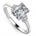 Modern Radiant & Baguette Diamond Designer Ring