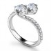 Two Stone Round Diamond Designer Ring