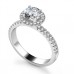 Round Diamond Single Halo Shoulder Set Ring Round Diamond Single Halo Shoulder Set Ring