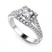 Princess Diamond Single Halo Ring