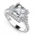 Princess Diamond Single Halo Designer Ring Princess Diamond Single Halo Designer Ring