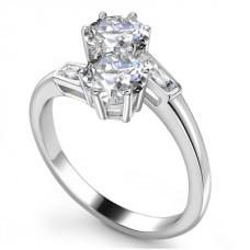 Two Stone Round Diamond Designer Ring