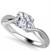 Modern Intertwined Asscher Diamond Engagement Ring