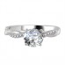 Infinity Round Shoulder Set Diamond Engagement Ring