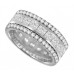 2.70ct 3 Row Diamond Full Eternity/dress Ring