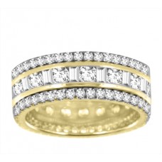 2.50ct 3 Row Diamond Full Eternity/dress Ring