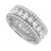 2.50ct Triple Row Diamond Full Eternity/dress Ring