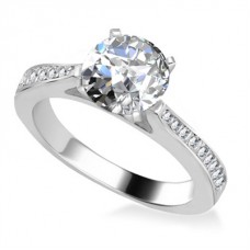 Shoulder Set Diamond Engagement Ring