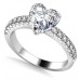 Heart Diamond Shoulder Set Ring