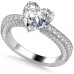 Heart Diamond Shoulder Set Ring