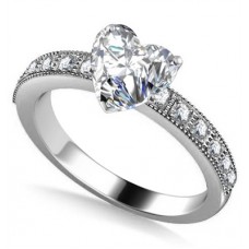 Heart Diamond Shoulder Set Ring