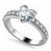 Heart Diamond Shoulder Set Ring