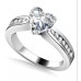 Heart Diamond Shoulder Set Ring Heart Diamond Shoulder Set Ring