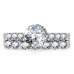 Round Diamond Shoulder Set Ring With Matching Band