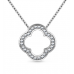 Pave Set Round Diamond Clover Pendant Pave Set Round Diamond Clover Pendant