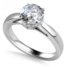 Stylish Side Halo Round Diamond Engagement Ring Stylish Side Halo Round Diamond Engagement Ring