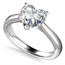 Heart Diamond Engagement Ring