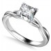Infinity Love Swirl Princess Diamond Engagement Ring