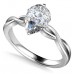 Infinity Love Swirl Pear Diamond Engagement Ring