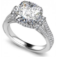 Ribbon Cushion Diamond Vintage Ring