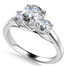 Unique Round Diamond Trilogy Ring