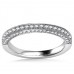Elegant Round Diamond Eternity/wedding Ring