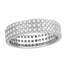 1.25ct Triple Row Round Diamond Full Eternity Ring