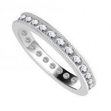 1.50ct Milgrain Round Diamond Eternity Ring