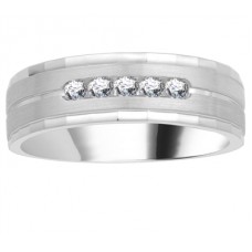 7mm Mens Round Diamond Ring
