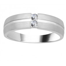 6mm Mens Round Diamond Ring