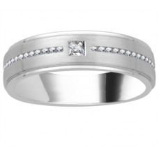 6.5mm Mens Princess & Round Diamond Ring 6.5mm Mens Princess & Round Diamond Ring