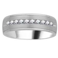 7mm Mens Round Diamond Ring
