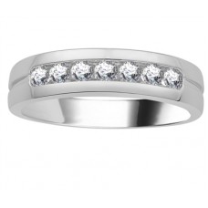 5.5mm Mens Round Diamond Ring