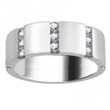 8mm Mens Round Diamond Ring