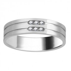 5.5mm Mens Round Diamond Ring