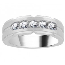 7.5mm Mens Round Diamond Ring 7.5mm Mens Round Diamond Ring