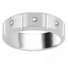 7mm Mens Round Diamond Ring