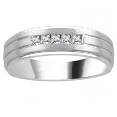 6mm Mens Princess Diamond Ring