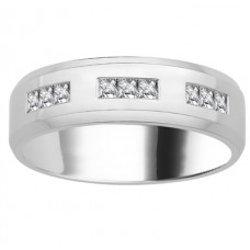 7mm Mens Princess Diamond Ring