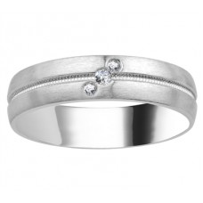 5.5mm Mens Round Diamond Ring