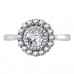 Double Halo Round Diamond Engagement Ring