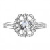 Flower Style Round Diamond Designer Ring
