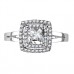 Double Halo Princess Diamond Engagement Ring