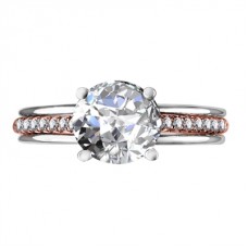 Stylish Round Diamond Shoulder Set Engagement Ring Stylish Round Diamond Shoulder Set Engagement Ring