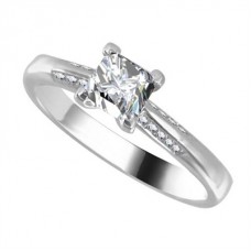 Princess Diamond Shoulder Set Ring