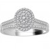 Double Halo Round Diamond Cluster Bridal Set